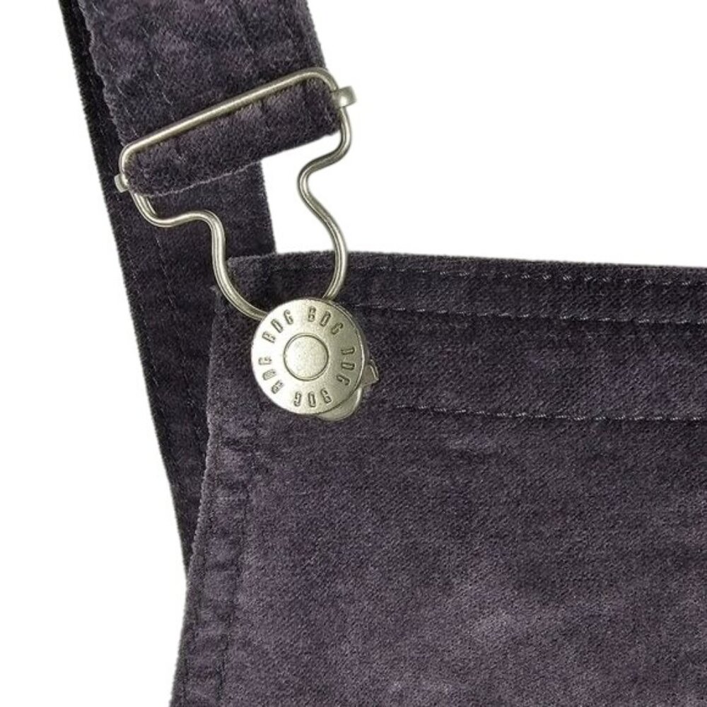 Urban Outfitters Velour Mini Overall Dress Sz S Purple Adjustable Y2K 90s Retro - Picture 5 of 8